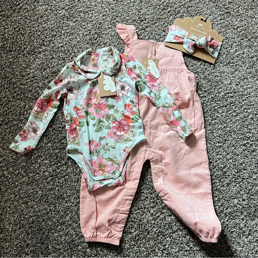 Angel Dear Overall and Bodysuit Set